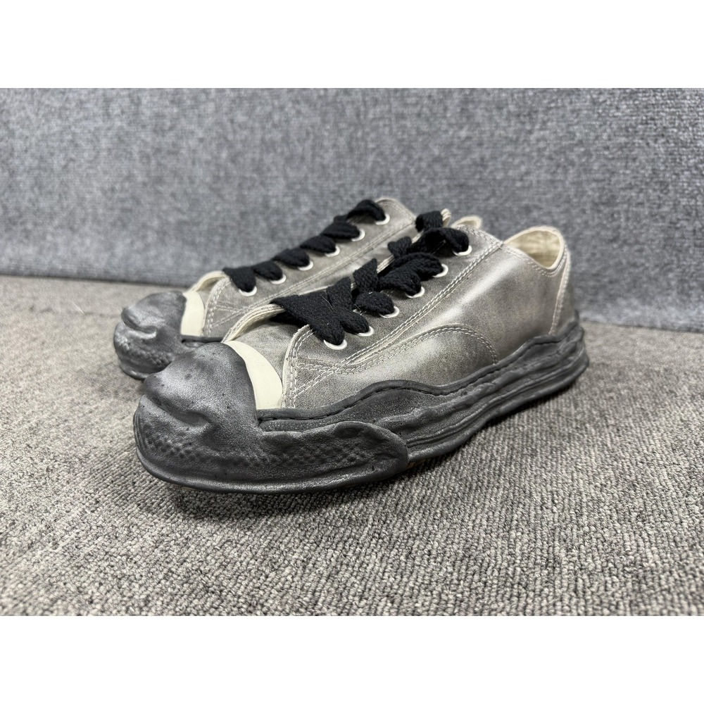 Maison Mihara Yasuhiro Shoes Mens 11 Gray Canvas Low Top Casual Sneakers Lace Up